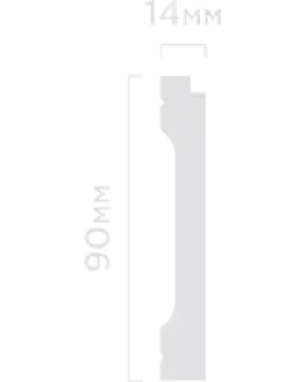 Плинтус Hiwood B90V2 Полистирол Под покраску-foto2