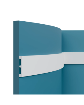 Плинтус гибкий P88F Перфект Плюс XPS Полимер 2000*80*13 мм-foto2