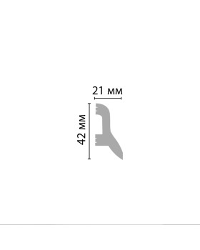 Плинтус напольный Decomaster D230/48 ДМ (42*21*2000 мм)-foto2