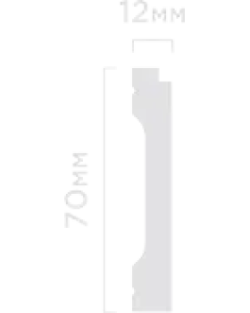 Плинтус Hiwood B70V3 Полистирол Под покраску-foto2