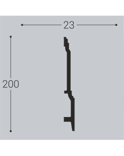 Плинтус Bello Deco П18 XPS Полимер 2000*200*21 мм-foto2