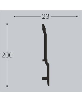 Плинтус Bello Deco П18 XPS Полимер 2000*200*21 мм-foto2