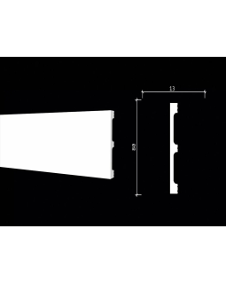 Вставка для скрытого плинтуса Laconistiq Алюминий 2000*80*13 мм-foto2