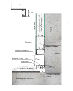 Микроплинтус Laconistiq micro 11 mini Алюминий 2000*11*5 мм-foto8