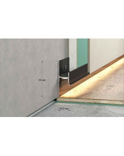 Теневой плинтус под подсветку Laconistiq Strong Алюминий 3000*58*15 мм-foto7