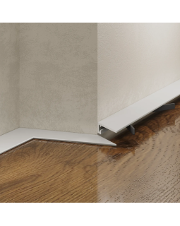 Микроплинтус Laconistiq micro 15 classic Алюминий 2450*15*5 мм-foto3