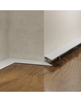 Микроплинтус Laconistiq micro 15 classic Алюминий 2450*15*5 мм-foto3