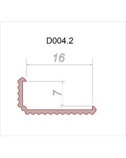 Парящий плинтус регулируемый универсальный Decaro D004.2 Regulated Алюминий 2000*16*7 мм-foto4