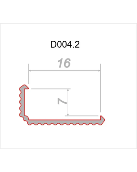 Парящий плинтус регулируемый универсальный Decaro D004.2 Regulated Алюминий 2000*16*7 мм-foto4