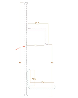 Парящий плинтус универсальный Decaro D002.2 Regulated Алюминий 2000*30*13,5 мм-foto7