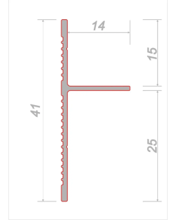 Парящий плинтус универсальный Decaro D004 Алюминий 2000*41*14 мм-foto2
