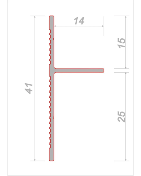 Парящий плинтус универсальный Decaro D004 Алюминий 2000*41*14 мм-foto2