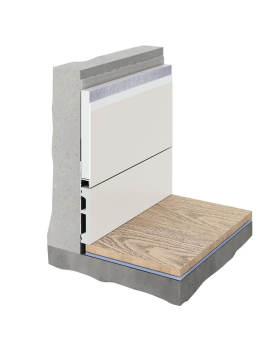 Скрытый плинтус Decaro Invisible i100 Алюминий 2000*131*13,5 мм-foto8