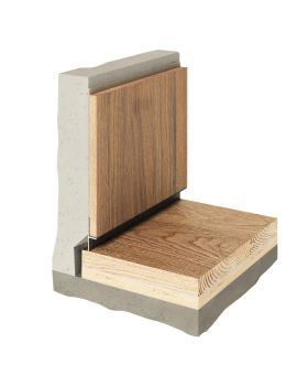 Парящий плинтус универсальный Decaro D004.1 Алюминий 2000*31*14 мм-foto3