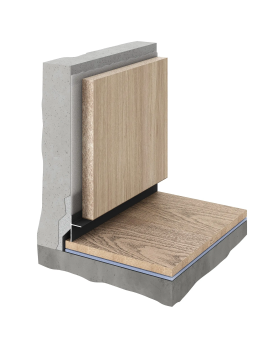 Парящий плинтус универсальный Decaro D004.1 Алюминий 2000*31*14 мм-foto7