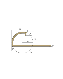 Профиль для плитки внешний Neexy PV16, PV17, PV18 Алюминий 2700*23-24*8-12мм-foto2