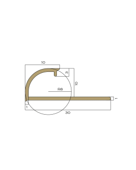 Профиль для плитки внешний Neexy PV16, PV17, PV18 Алюминий 2700*23-24*8-12мм-foto2
