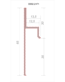 Парящий плинтус универсальный Decaro D002.2 Regulated Алюминий 2000*30*13,5 мм-foto6