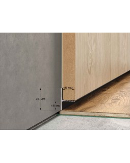 Теневой профиль Laconistiq Reverse Алюминий 3000*36*16 мм-foto6