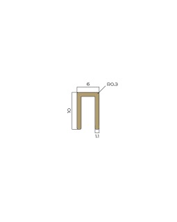 Профиль П-образный Neexy PVL85, PVL83, PVL86 Латунь 2700*10-12*6-12 мм-foto2