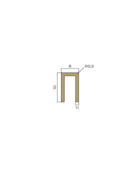 Профиль П-образный Neexy PVL85, PVL83, PVL86 Латунь 2700*10-12*6-12 мм-foto2