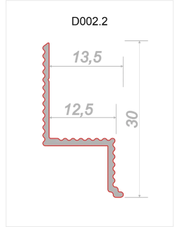 Парящий плинтус универсальный Decaro D002.2 Regulated Алюминий 2000*30*13,5 мм-foto4