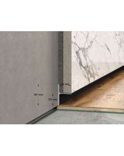 Теневой профиль Laconistiq Reverse Алюминий 3000*36*16 мм-foto3