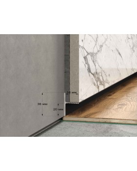 Теневой профиль Laconistiq Reverse Алюминий 3000*36*16 мм-foto3