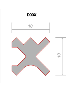 Разделительный профиль Decaro D00X Алюминий 3000*10*10 мм-foto2