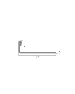 Профиль L-образный Neexy PVS92, PVS93, PVS94 Нержавеющая сталь 2700*24*8-12,5 мм-foto2