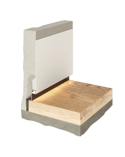 Парящий плинтус универсальный Decaro D003 Алюминий 2000*50*14,5 мм-foto4