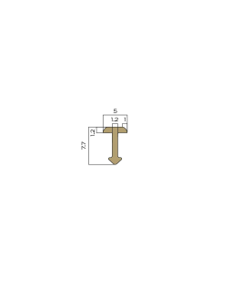 Профиль T-образный полукруглый Neexy PVL69, PVL68, PVL67, PVL37 Латунь 2700*5-20-7,7 мм-foto2