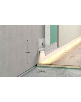 Теневой плинтус под подсветку Laconistiq Strong Алюминий 3000*58*15 мм-foto8