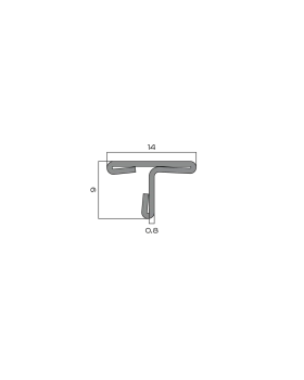 Профиль Т-образный Neexy PVS90, PVS91 Нержавеющая сталь 2700*14-20*9 мм-foto2