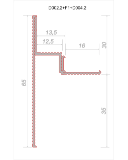 Парящий плинтус универсальный Decaro D002.2 Regulated Алюминий 2000*30*13,5 мм-foto5