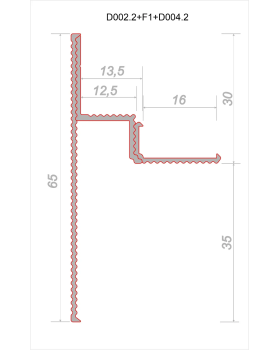Парящий плинтус универсальный Decaro D002.2 Regulated Алюминий 2000*30*13,5 мм-foto5