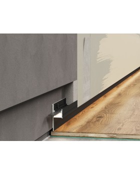 Теневой плинтус под подсветку Laconistiq Light Алюминий 3000*41.3*15 мм-foto6