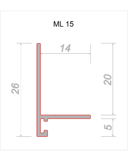 Микроплинтус Decaro ML15A Алюминий 2000*20*15 мм-foto8