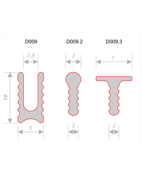 Разделительный профиль Decaro D009.2, D009.3 Алюминий 3000*3-7 мм-foto2