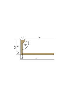 Профиль L-образный Neexy PVL01, PVL02, PVL03 Латунь 2700*21,5*8-12,5 мм-foto2