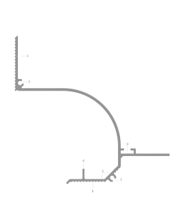 Потолочный профиль Decaro D006 Алюминий 2000*75*70 мм-foto3