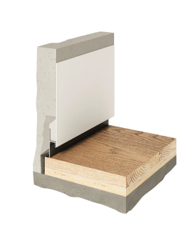 Парящий плинтус универсальный Decaro D002 Алюминий 2000*45*14,5 мм-foto7