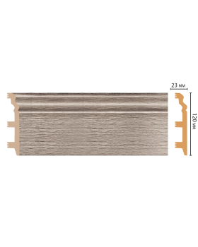 Цветной напольный плинтус Decomaster D233-77 (120*23*2400 мм)