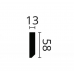 Плинтус NMC Wallstyl FT2 Полистирол BL 58х13х2000 мм