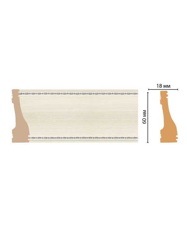 Плинтус напольный Decomaster 192-15 (60*18*2400)