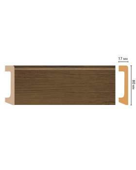 Цветной напольный плинтус Decomaster D235-88 (80*17*2400 мм)