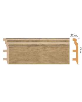 Цветной напольный плинтус Decomaster D232-83 (100*22*2400 мм)