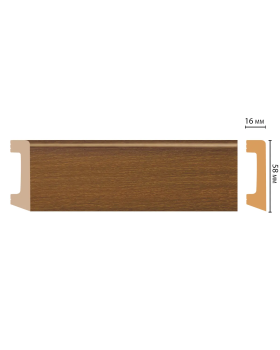 Цветной напольный плинтус Decomaster D234-85 (58*16*2400 мм)