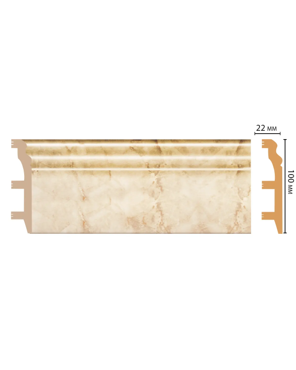 Цветной напольный плинтус Decomaster D232-80 (100*22*2400 мм)