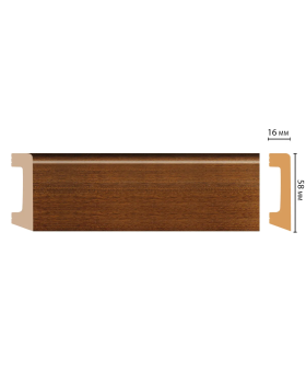 Цветной напольный плинтус Decomaster D234-75 (58*16*2400 мм)